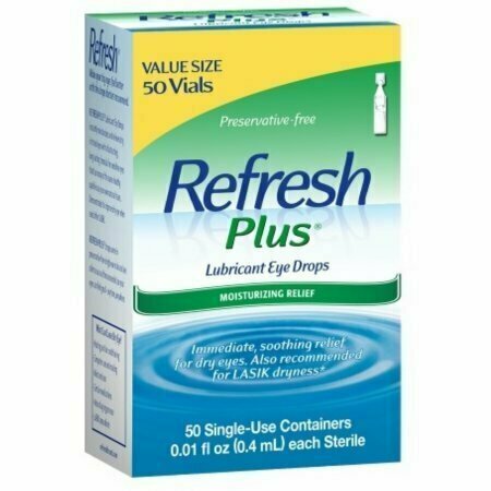 REFRESH PLUS Lubricant Eye Drops Single-Use Containers 50 Each 