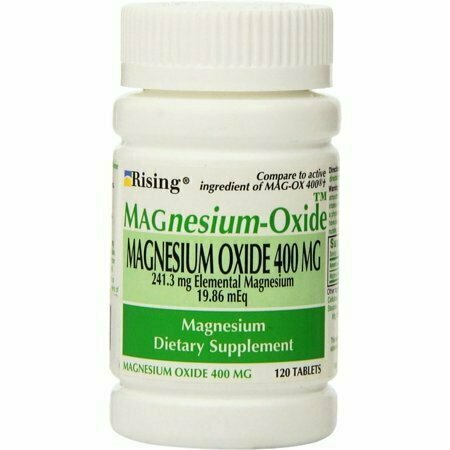 Rising Pharma MAGnesium-OXIDE 400mg, 100ct 