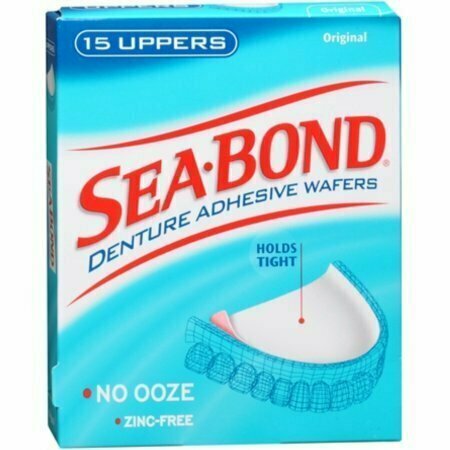 SEA-BOND Denture Adhesive Wafers Uppers Original 15 Each 