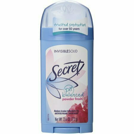 Secret Anti-Perspirant Deodorant, Invisible Solid, Powder Fresh 2.60 oz 