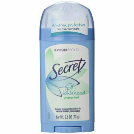 Secret Anti-Perspirant Deodorant Invisible Solid Unscented 2.60 oz 