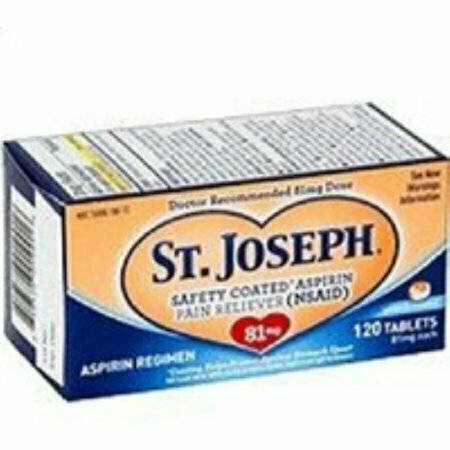 St. Joseph Enteric Coated Aspirin 81mg 120 Tablets 