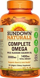 Sundown Naturals Complete Omega 1400 mg, 90 Softgels 