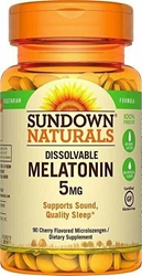 Sundown Naturals Melatonin 5 mg, 90 Quick Dissolve Microlozenges 