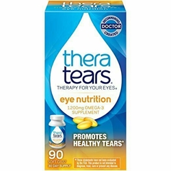 TheraTears Eye Nutrition Omega 3 Supplements, Organic Flaxseed Triglyceride Fish Oil and Vitamin E, 90 Soft Gel Capsules 