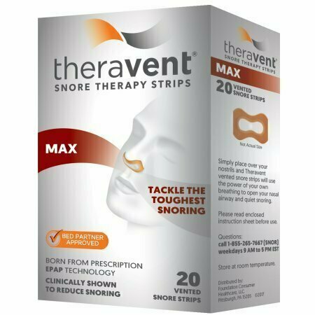 Theravent Snore Therapy Quiet Nights Flexible Seal Strips, Max, 20 Each 