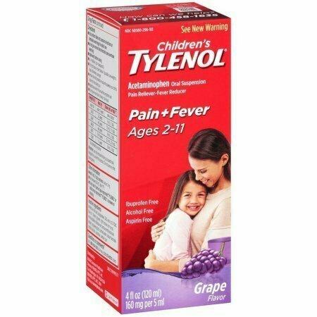 TYLENOL Childrens Oral Suspension Grape Splash Flavor 4 oz 