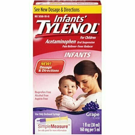 TYLENOL Infants Oral Suspension Grape Flavor 1 oz 