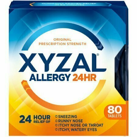 Xyzal 24 Hour Allergy Relief Tablets 80 each 