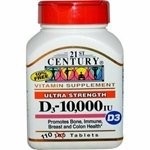 21st Century Century Ultra Strength D3-10,000 IU, 110 ea 