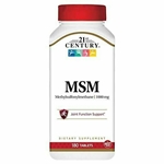 21st Century MSM 1000 mg Tablets, 180 Count 