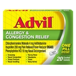 Advil Allergy & Congestion Relief Coated Tablets, 20 ct. 