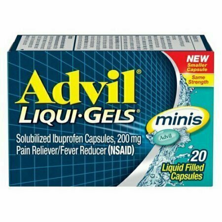 Advil Liquid Gels Minis, Pain Reliever And Fever Reducer Liquid Filled Capsules, 20 Each 