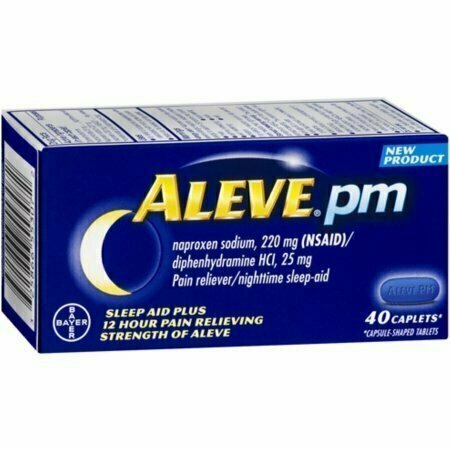 Aleve PM Pain Reliever Nighttime Sleep-Aid Caplets, 40 each 