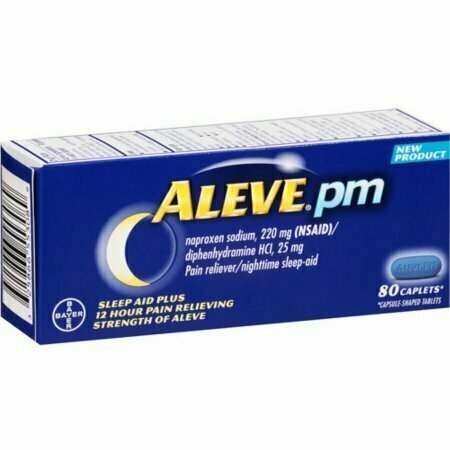 Aleve PM Pain Reliever Nighttime Sleep-Aid Caplets, 80 each 