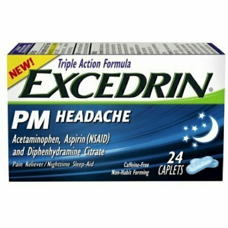 Excedrin PM Headache Pain Reliever/Nighttime Sleep-Aid Caplets, 24 each 