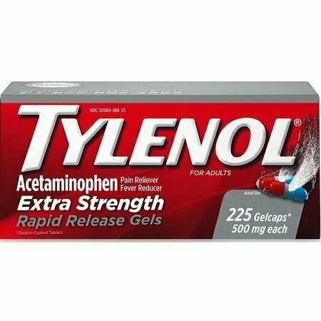 TYLENOL Acetaminophen Rapid Release Gelcaps 500 mg 225 each 
