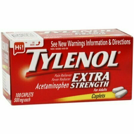 TYLENOL Extra Strength Pain Reliever & Fever Reducer, 500 mg Caplets 100 each 