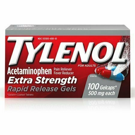TYLENOL Extra Strength Rapid Release Gelcaps 500mg 100 each 
