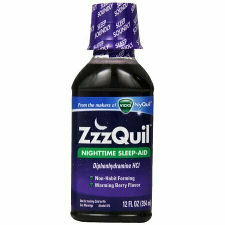 ZzzQuil Nighttime Sleep-Aid Liquid, Warming Berry Flavor 12 oz 